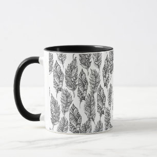 Taza Doodle suave de las plumas