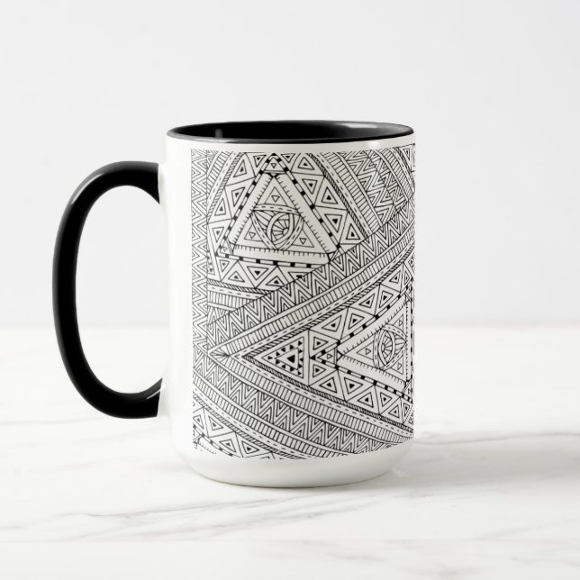 Taza Doodle tribal 2 (Izquierda)