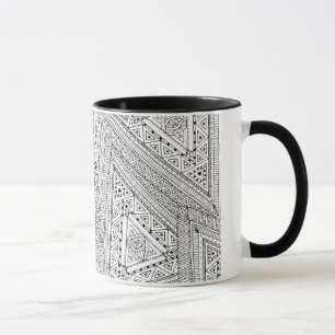 Taza Doodle tribal 2