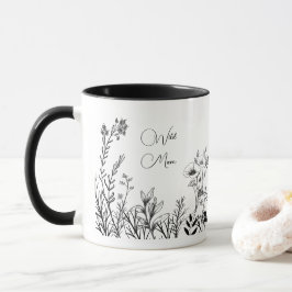 Taza Doodles de flores silvestres de mamá