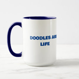 Taza Doodles son pelucas de la vida