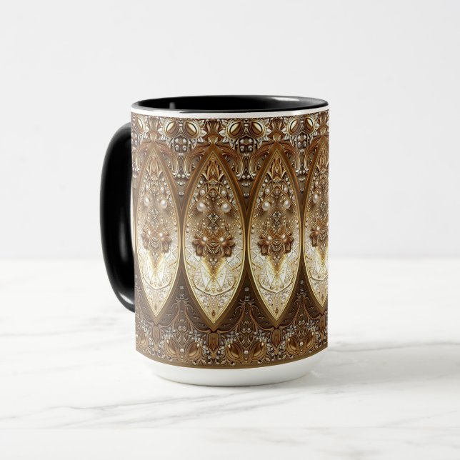 Taza dorada ornamentada (Anverso izquierdo)