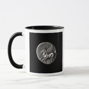 Taza Dorso de la moneda que representa Pegaso
