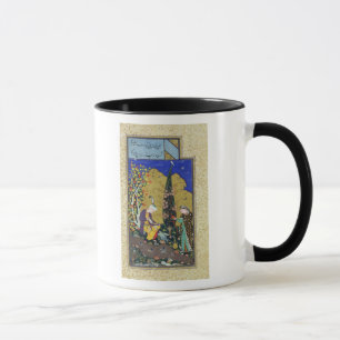Taza Dos amantes en una huerta floreciente