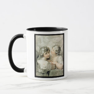 Taza Dos ángeles, siglo XVIII
