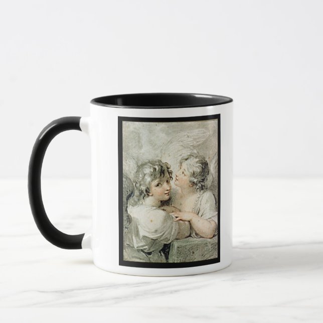 Taza Dos ángeles, siglo XVIII (Izquierda)
