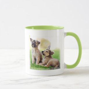 Taza Dos cachorros de pastor alemanes