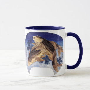 Taza Dos carpas, Hokusai