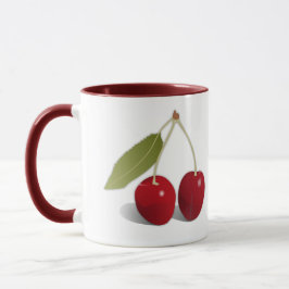 Taza Dos cerezas diseñan café Mug
