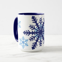 Taza Dos copos de nieve con tono