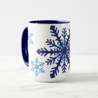 Taza Dos copos de nieve con tono