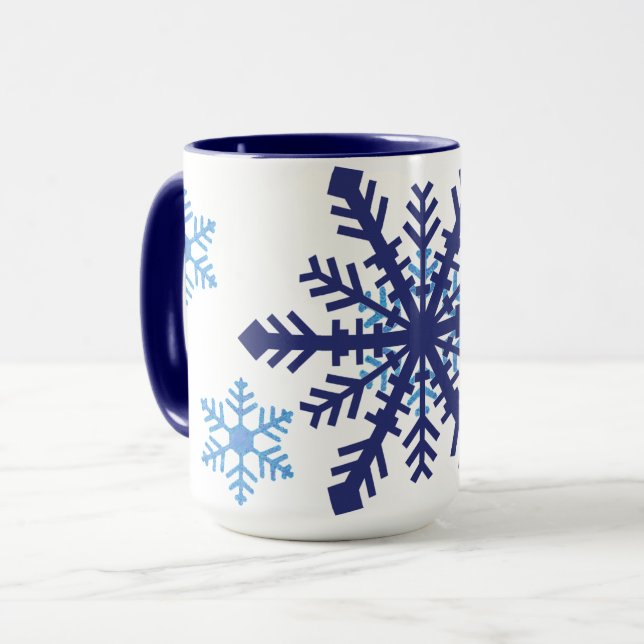 Taza Dos copos de nieve con tono (Anverso izquierdo)