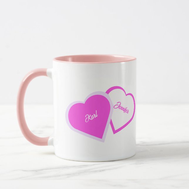 Taza Dos Corazones Como Un Mug Combo (Izquierda)