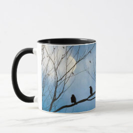 Taza Dos cuervos en una rama