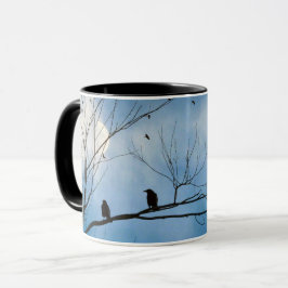 Taza Dos cuervos en una rama