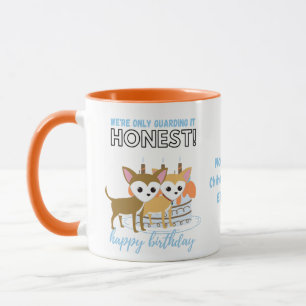 Taza Dos Darling Chihuahuas Divertido Perro MAMÁ Cumple