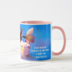 Taza Dos Flores De Sakura En Azul