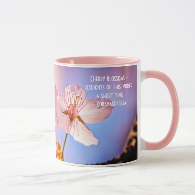 Taza Dos flores de Sakura iluminadas por el sol (Derecha)