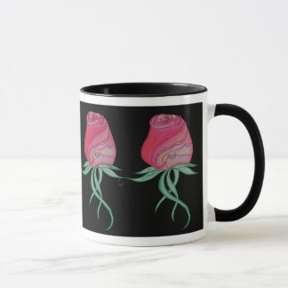 Taza Dos gatos en un Rosa-Negro