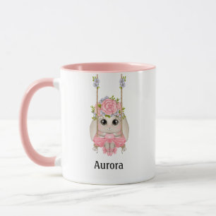 Taza Dos imágenes Ballet Bunny en columpio y zapatos de