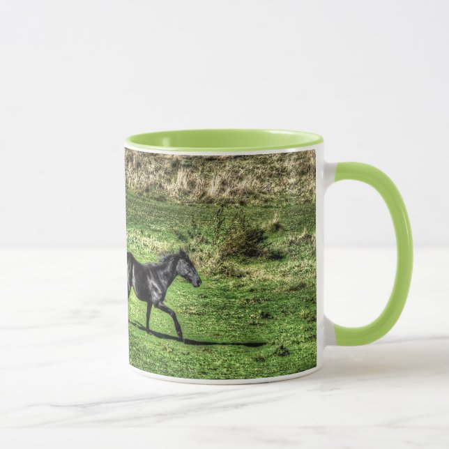 Taza Dos jugosos caballos de rancho Foto Mug (Derecha)
