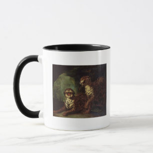 Taza Dos leopardos, C. 1820