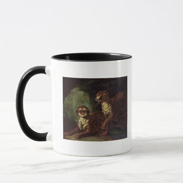Taza Dos leopardos, C. 1820 (Izquierda)