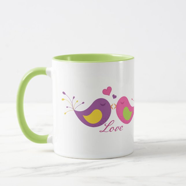 Taza Dos Lovebirds lindos (Izquierda)
