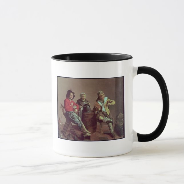 Taza Dos muchachos y un chica que hace la música, 1629 (Derecha)