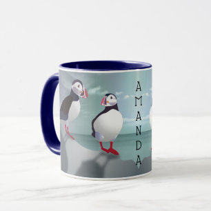 Taza Dos Mug de diseño de Puffins