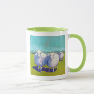 Taza Dos ovejas en el campo
