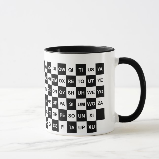Taza Dos palabras en blanco y negro (Derecha)