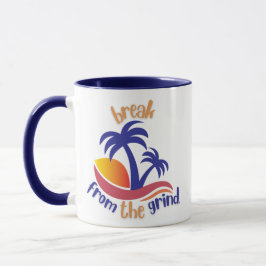 Taza Dos palmas azules BFTG Café Mug