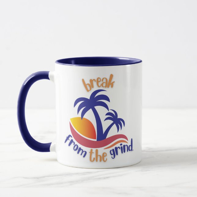 Taza Dos palmas azules BFTG Café Mug (Izquierda)