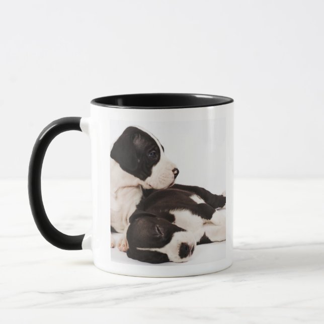 Taza Dos perritos de great dane del Harlequin (Izquierda)