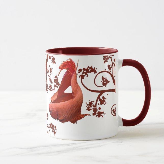 Taza Dos rojo Bettas (Derecha)