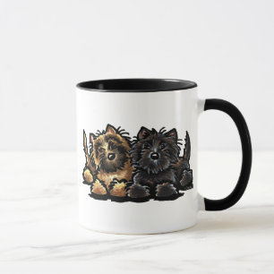 Taza Dos terrieres de mojón