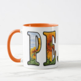 Taza Dos Tonos Girasoles De La Paz
