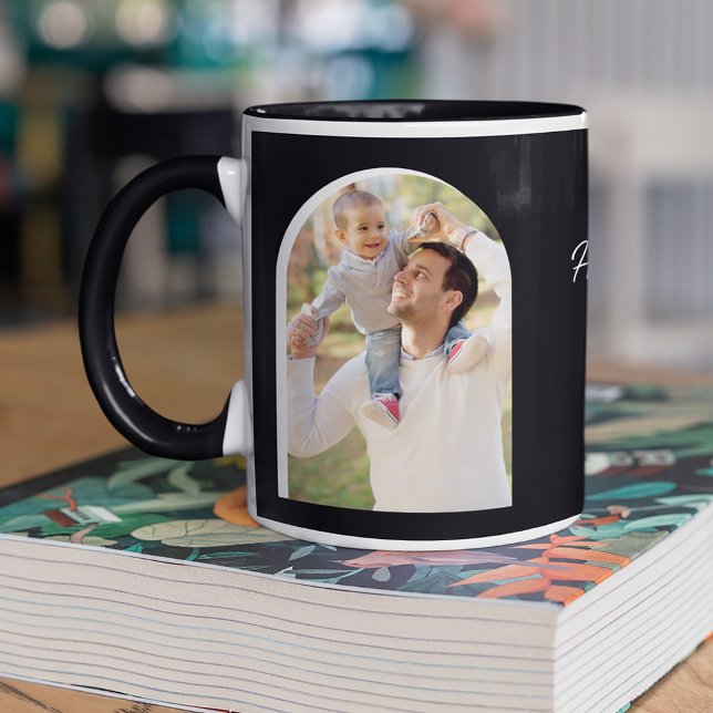 Taza Dos ventanas fotográficas con el día del padre del (Subido por el creador)