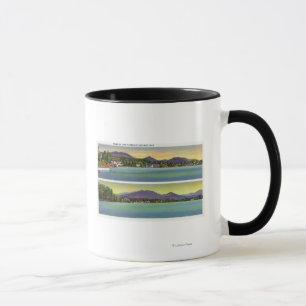 Taza Dos vistas de la flor del lago