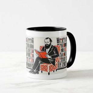 Taza Dostoevsky caminando en el diseño de San Petersbur