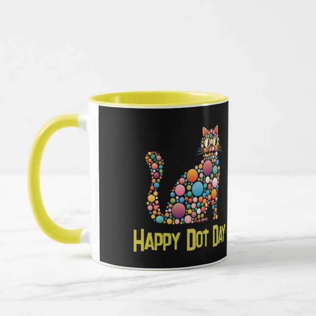 Taza Dot Day polka dot cat (Izquierda)