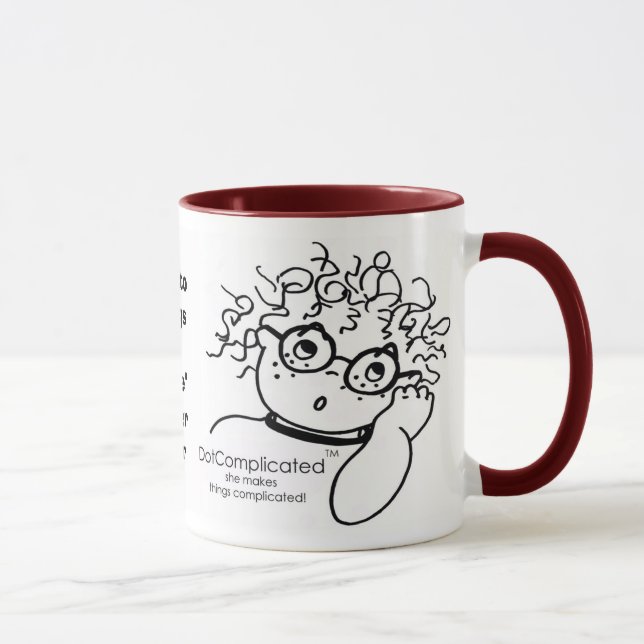Taza ¡DotComplicated (TM) - ella hace las cosas (Derecha)