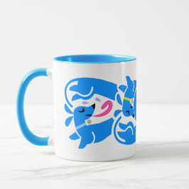 Taza Doxies Twist Blue Light Mug