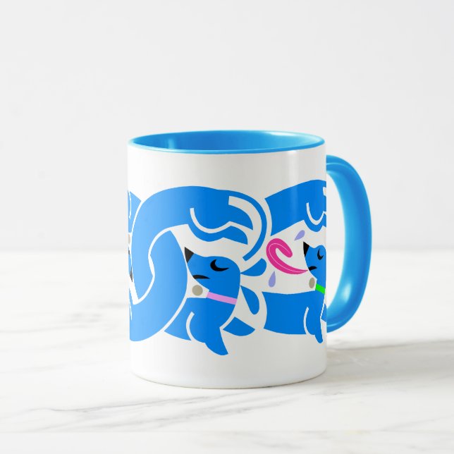 Taza Doxies Twist Blue Light Mug (Anverso derecho)