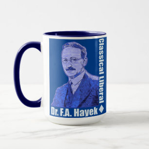 Taza Dr. Friedrich August von Hayek Dark Blue