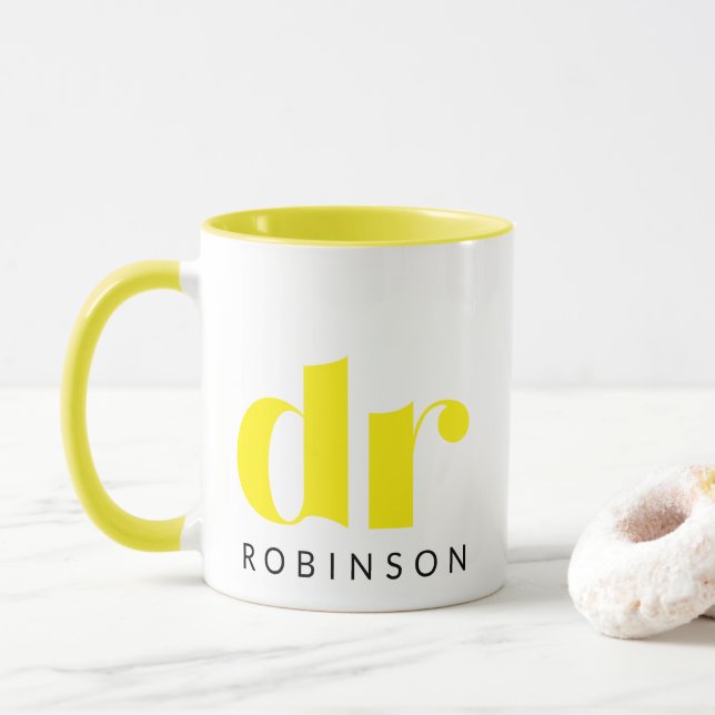 Taza dr [Nombre personalizado] (Con donut)