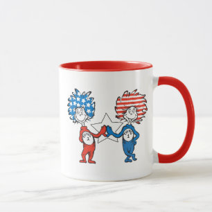 Taza Dr. Seuss Cosa Una Cosa Dos Gráfico Patriótico