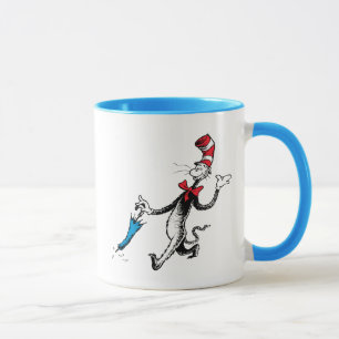 Taza Dr. Seuss   El gato con sombrero paraguas caminata