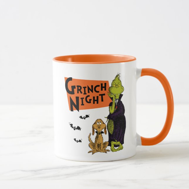 Taza Dr. Seuss | Gráfica nocturna de Hallowen Grinch (Derecha)